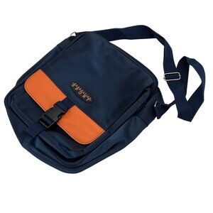 Generation Sport Navy & Orange Crossbody Bag W/ Buckle Closure Adjustable Strap